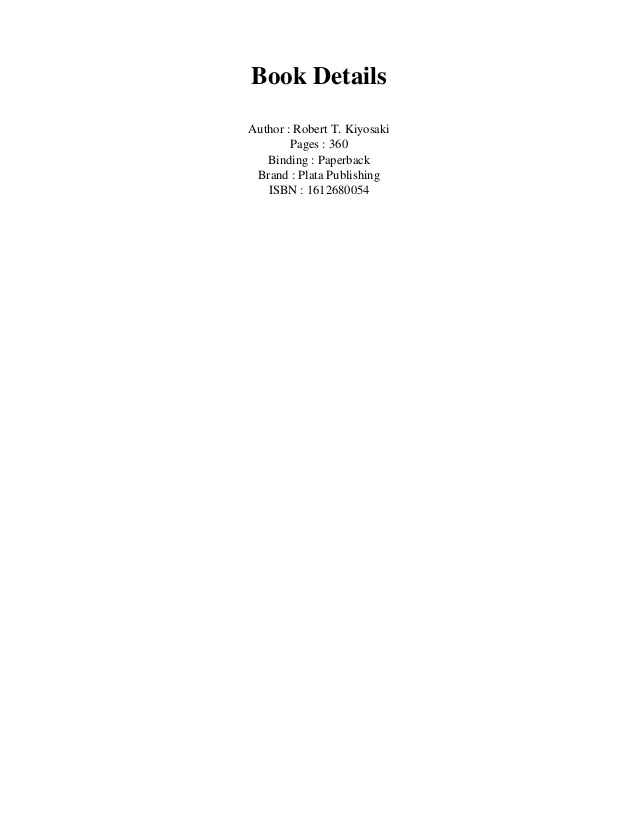Robert kiyosaki books pdf